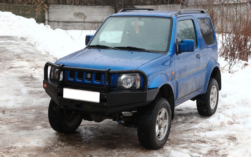 Бампер передний силовой OJeep для Suzuki Jimny рестайлинг 2005-2012 с кенгурином Бампер передний силовой OJeep для Suzuki Jimny рестайлинг 2005-2012 с кенгурином