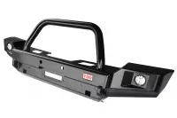 Бампер силовой передний РИФ для Jeep Wrangler JK 2007-2018 с доп. фарами и центральной защитной дугой Бампер силовой передний РИФ для Jeep Wrangler JK 2007-2018 с доп. фарами и центральной защитной дугой