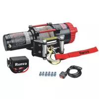 Лебёдка для квадроцикла снегохода 12V Runva EWT3500A lbs 1588 кг стальной трос