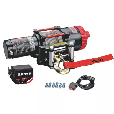 Лебёдка для квадроцикла снегохода 12V Runva EWT3500A lbs 1588 кг стальной трос Лебёдка для квадроцикла снегохода 12V Runva EWT3500A lbs 1588 кг стальной трос