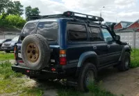 Бампер задний силовой OJ для Toyota Land Cruiser 80 с универсальной калиткой (03.177.02)