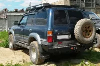 Бампер задний силовой OJ для Toyota Land Cruiser 80 с универсальной калиткой (03.177.02)