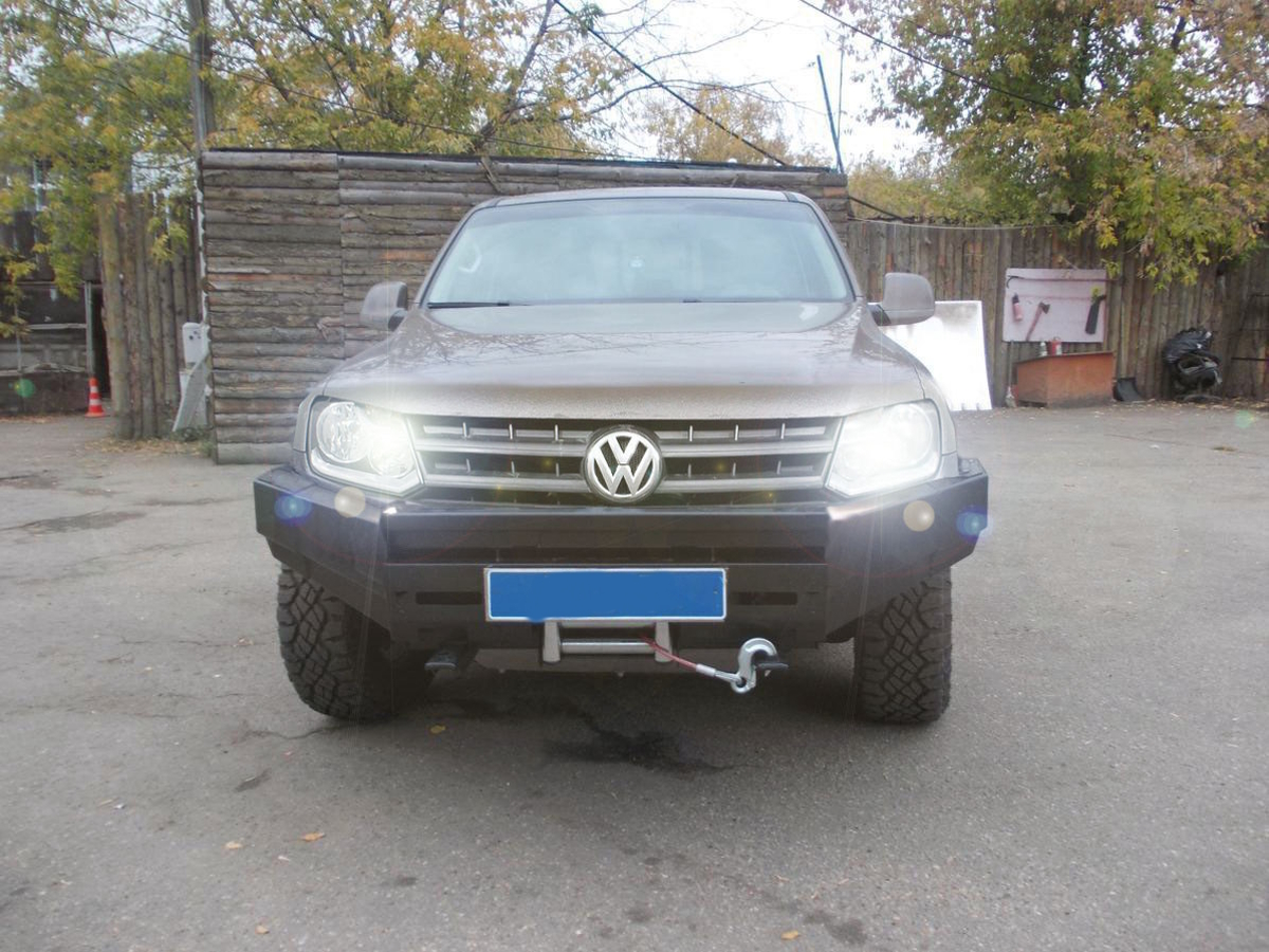 Передний силовой бампер без кенгурина KDT Спорт для Volkswagen Amarok  купить в Новосибирске от 45000.0000 руб | ГЛАВПАРА